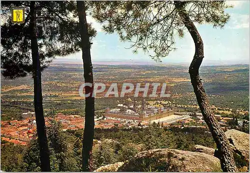 Moderne Karte El Escorial Vue generale