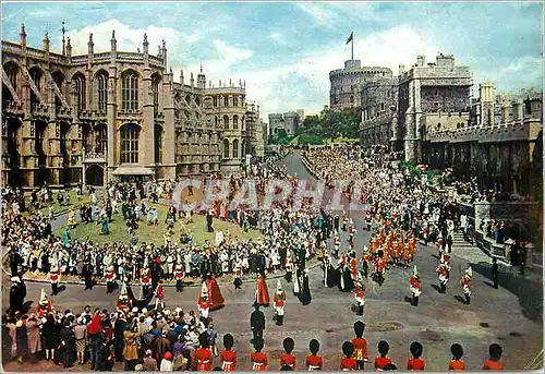 Moderne Karte Lower Ward Windsor Castle Garter Procession Militaria