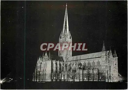 Moderne Karte Salisbury Cathedral by Floodlight