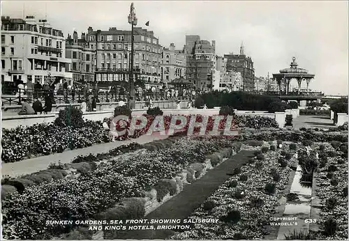 Cartes postales moderne Sunken Gardens Sea Front Showing Salisbury and King's Hotel Brighton