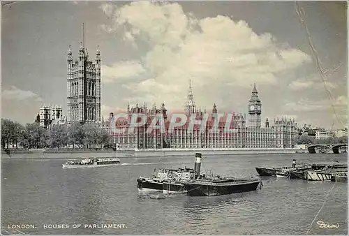 Cartes postales moderne London House of Parliament Bateaux
