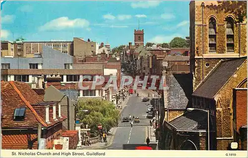 Cartes postales moderne St Nicholas Church and High Street Guildford