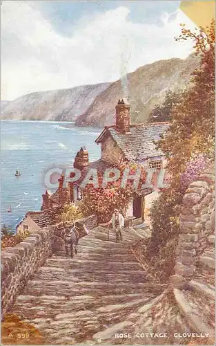 Moderne Karte Rose Cottage Clovelly