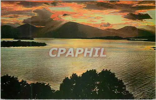 Moderne Karte Sunset at Balmaha Loch Lomond