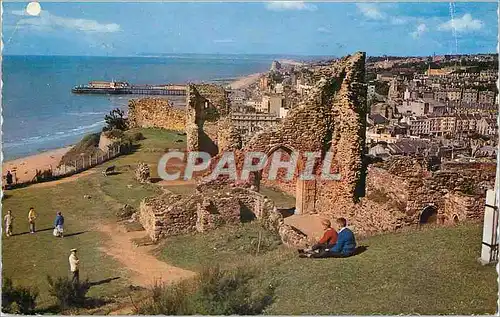 Cartes postales moderne Hastings Castle showing Beachy Head