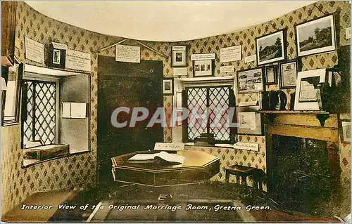 Cartes postales moderne Interior View of the Original Marriage Room Gretna Green