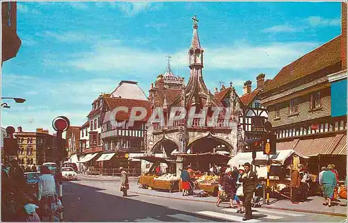 Moderne Karte Poultry Cross and Silver Street Calisbury