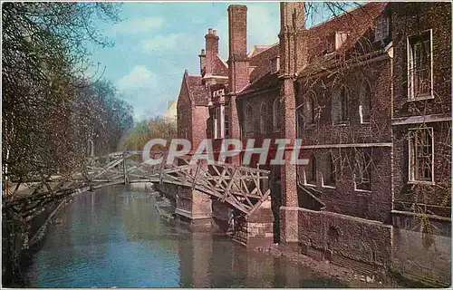 Cartes postales moderne Cambridge The Wooden Bridge of Queen college
