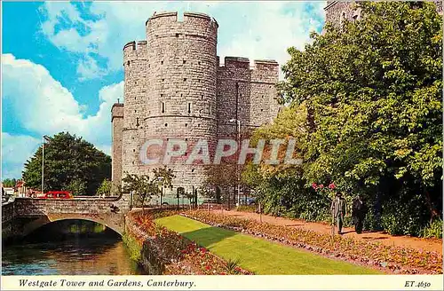 Moderne Karte Canterbury Westgate Tower and Gardens