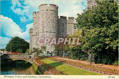 Moderne Karte Canterbury Westgate Tower and Gardens