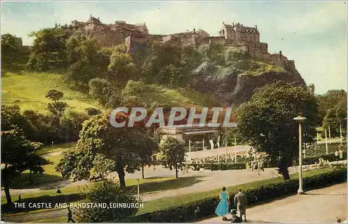 Cartes postales moderne Edinburgh The Castle and Bandstand