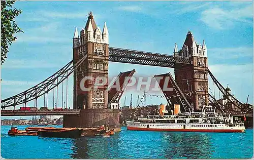 Moderne Karte Tower Bridge London Bateau