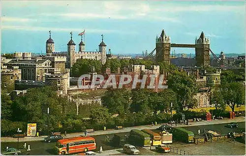 Moderne Karte The Tower and Tower Bridge London