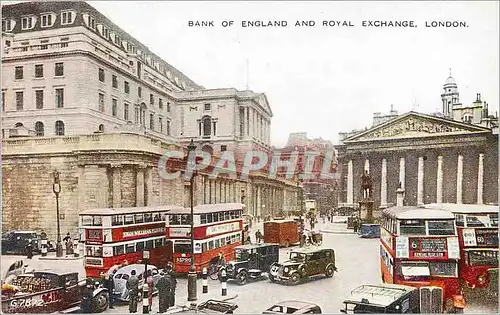 Moderne Karte Bank of England and Royal Exchange London Autobus