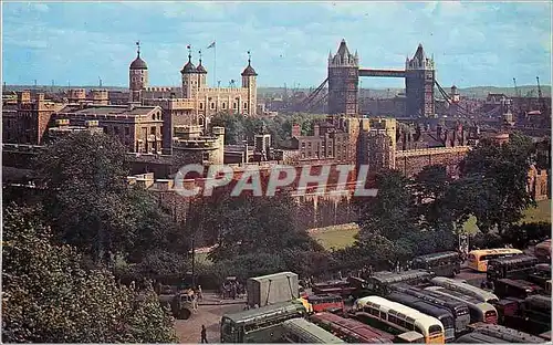 Moderne Karte Tower of London and Tower Bridge