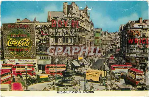 Moderne Karte Piccadilly Circus London Coca Cola Autobus