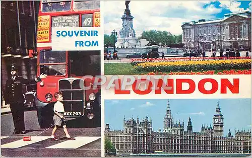 Cartes postales moderne Policeman on Traffic duty Buckingham Palace Houses of Parliament London