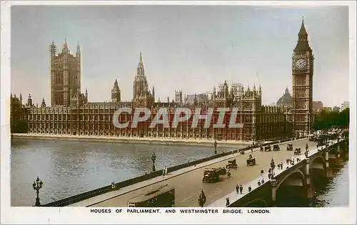 Moderne Karte Houses of Parliament and Westminster Bridge London