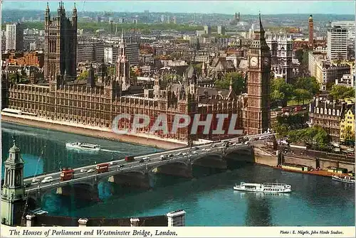 Moderne Karte The Houses of Parliament and Westminster Bridge London