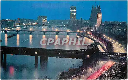 Moderne Karte River Thames and Big Ben at night London