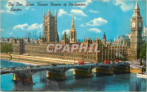 Cartes postales moderne Big Ben River Thames Houses of Parliament London