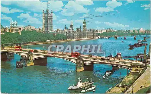Moderne Karte Lambeth Bridge and Houses of Parliament London