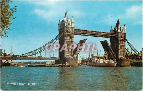 Moderne Karte Tower Bridge London  Bateau