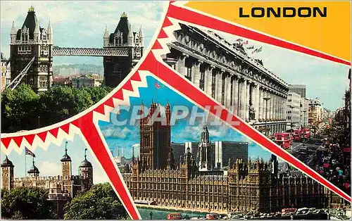 Cartes postales moderne London Oxford Street Tower Bridge Westminster Bridge Houses of Parliament The Tower