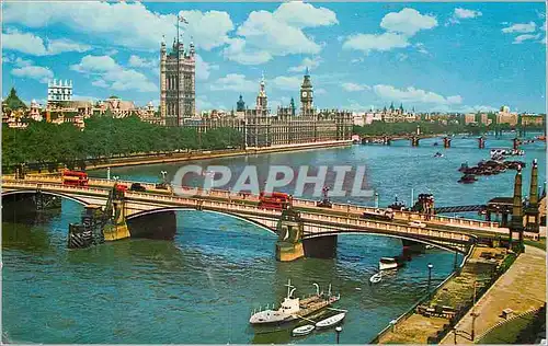 Cartes postales moderne Lambeth Bridge and Houses of Parliament London