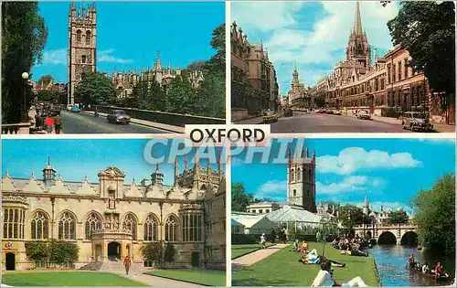 Cartes postales moderne Oxford Magdalen College The High Oriel College Magdalen Bridge