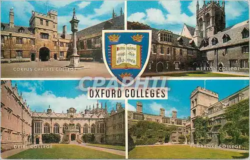 Cartes postales moderne Oxford Colleges Corpus Christi College Merton College Oriel College Pembroke College
