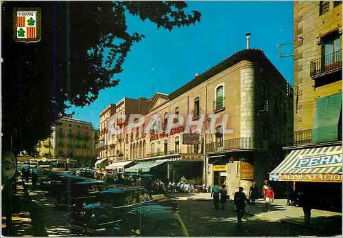 Moderne Karte Figueres Avenue Sara Jorda et Hotel Paris