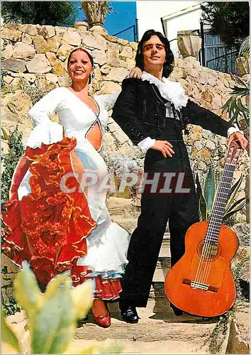 Moderne Karte Espana Tipica Ballet Fiesta Flamenca