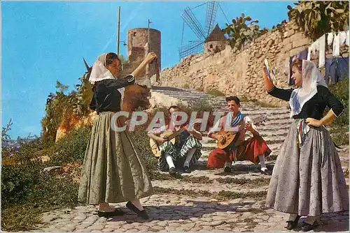 Cartes postales moderne Palma de Mallorca Costumes typiques au moulin du Jonquet