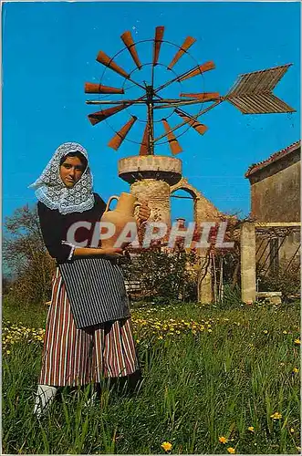 Cartes postales moderne Mallorquina Tipica Casa Con Molino Mallorca