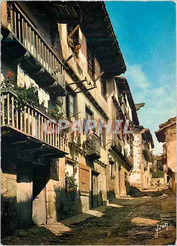 Moderne Karte Fontarabie Espagne Une vieille rue