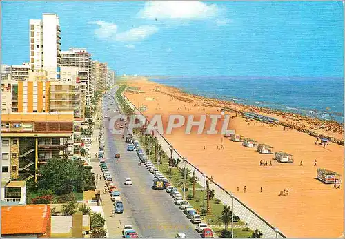 Moderne Karte Gandia Valencia Plage et Promenade Maritime