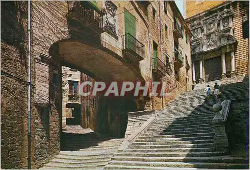 Cartes postales moderne Gerona Palais du Vicomte et facade de Saint Martin