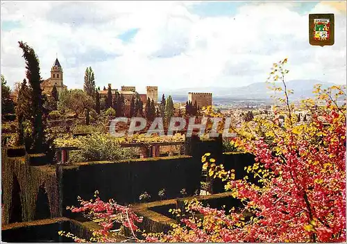 Cartes postales moderne Granada Alhambra vu des le Generalife