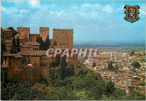 Cartes postales moderne Granada Alhambra Vue partielle Alhambra et Albaicin