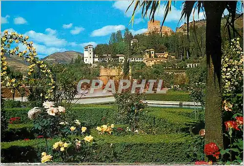 Cartes postales moderne Granada The Generalife from the Partial