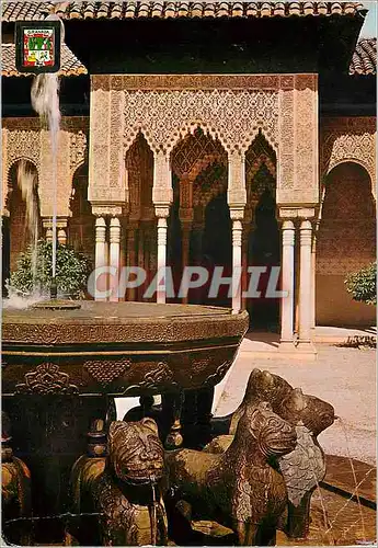 Cartes postales moderne Granada Alhambra Cour des Lions Detail