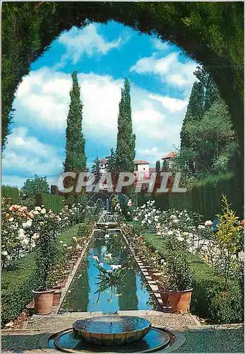 Moderne Karte Granada Generalife Vue generale de l Estuaire dans les Jardins inferieurs