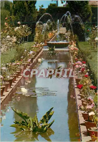 Cartes postales moderne Granada Generalife Rio Jardins du bas