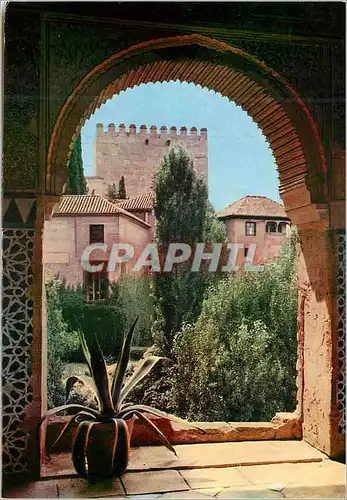 Moderne Karte Granada Alhambra Vue de la Tour des Dames