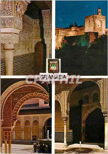 Cartes postales moderne Granada Alhambra Details de la Sala del Repose