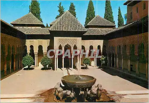Moderne Karte Granada Alhambra Cour des Lions