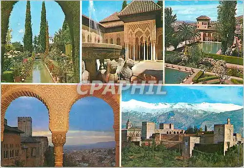 Moderne Karte Andalucia Alhambra Granada Recuerdo