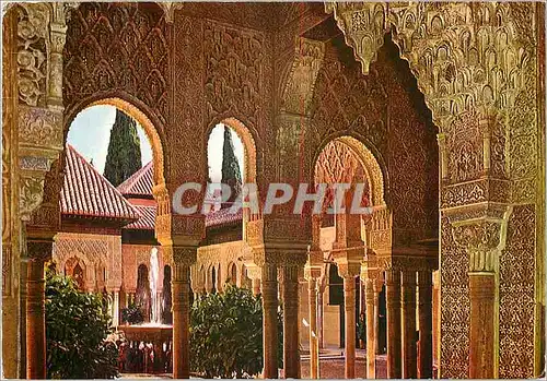 Cartes postales moderne Granada Alhambra Le cour des Lions