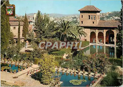 Moderne Karte Granada Alhambra Jardins